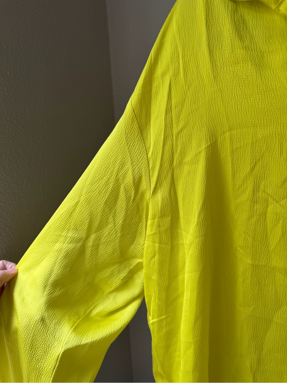 Vince Camuto Bright Yellow Button-Front Long-Sleeve Shirt - Picture 2 of 5